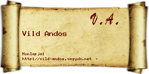 Vild Andos névjegykártya